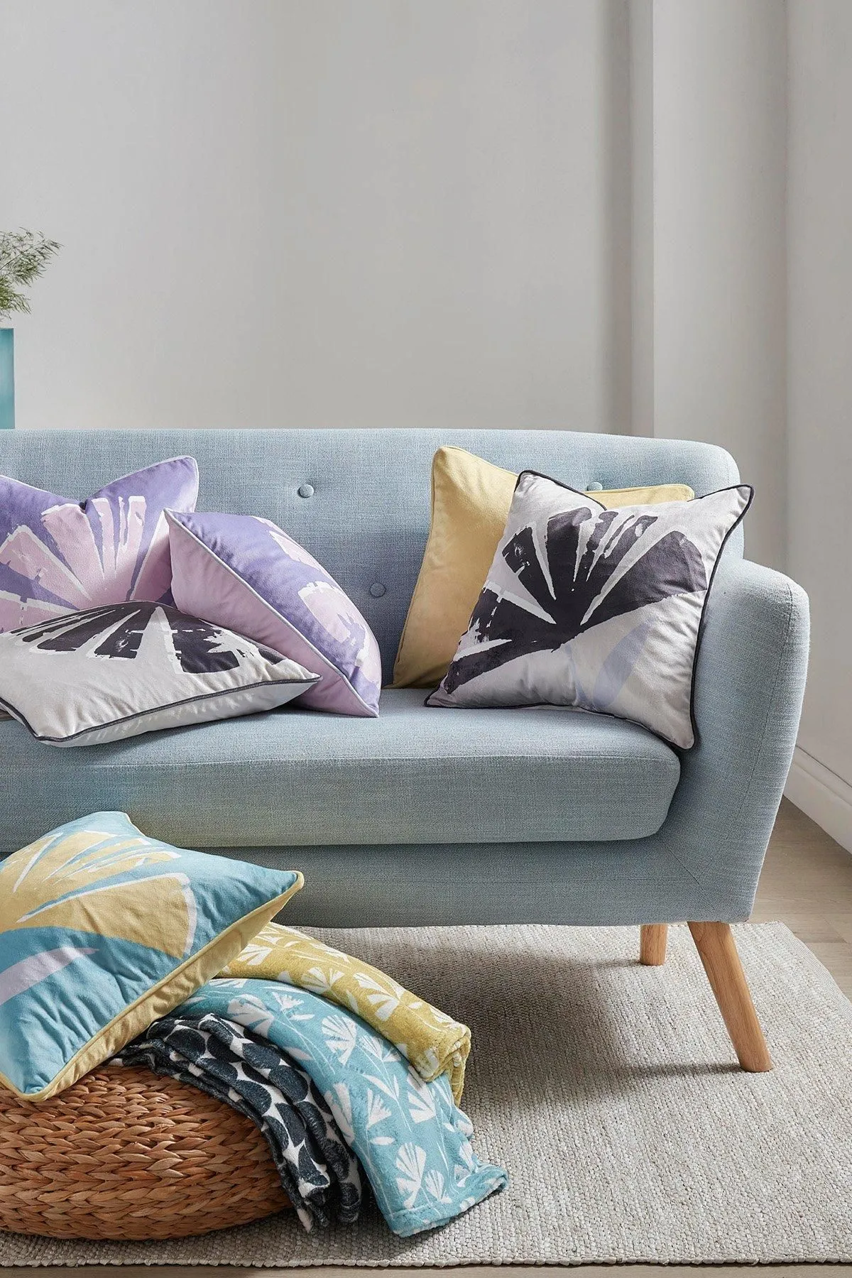 Fusion 'Alma' Soft Touch Velvet Filled Cushion in Natural 5