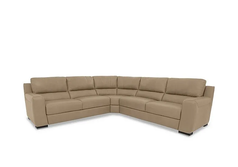 Viali Leather Large Corner Sofa
