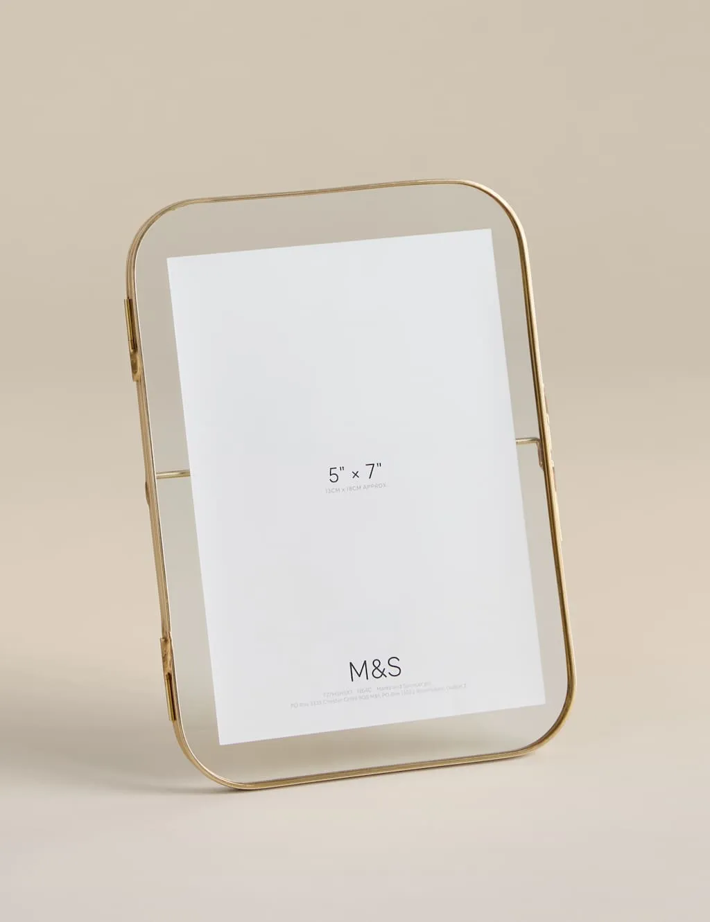 M&S Rounded Photo Frame 5x7 inch Gold