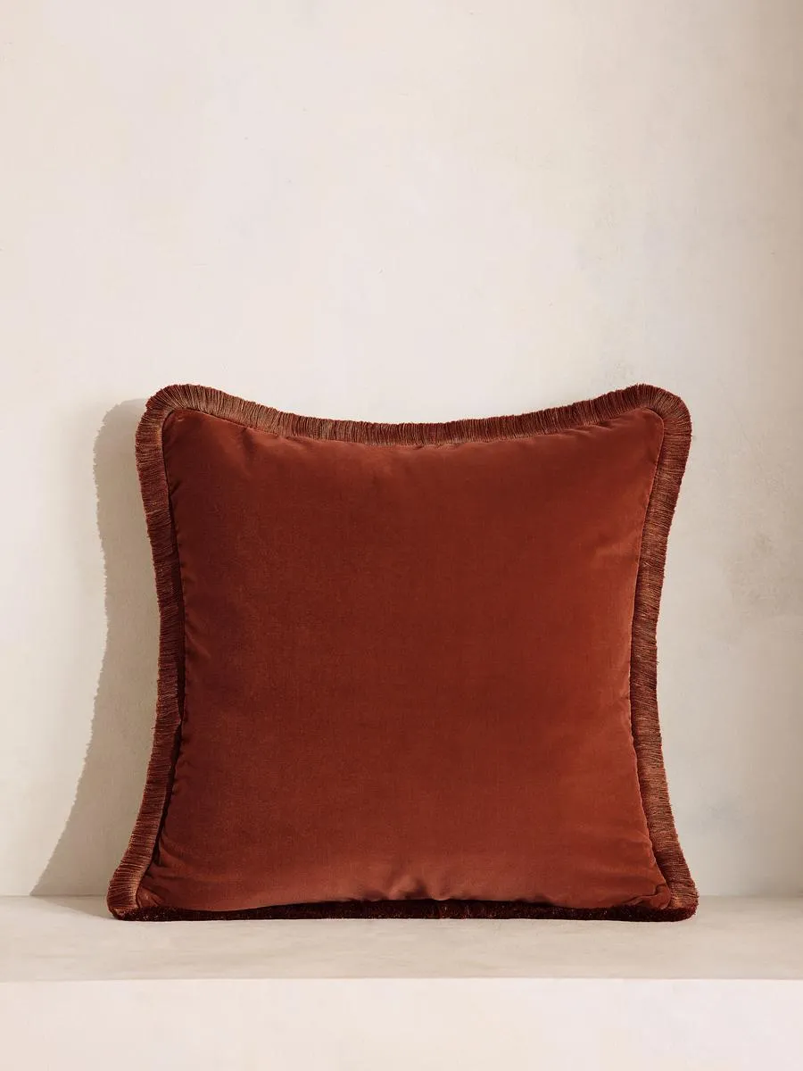 Margeaux Square Cushion, Rust