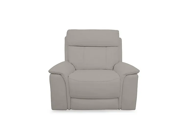 Chill Leather Power Recliner Chair with Bluetooth - Silver Grey
