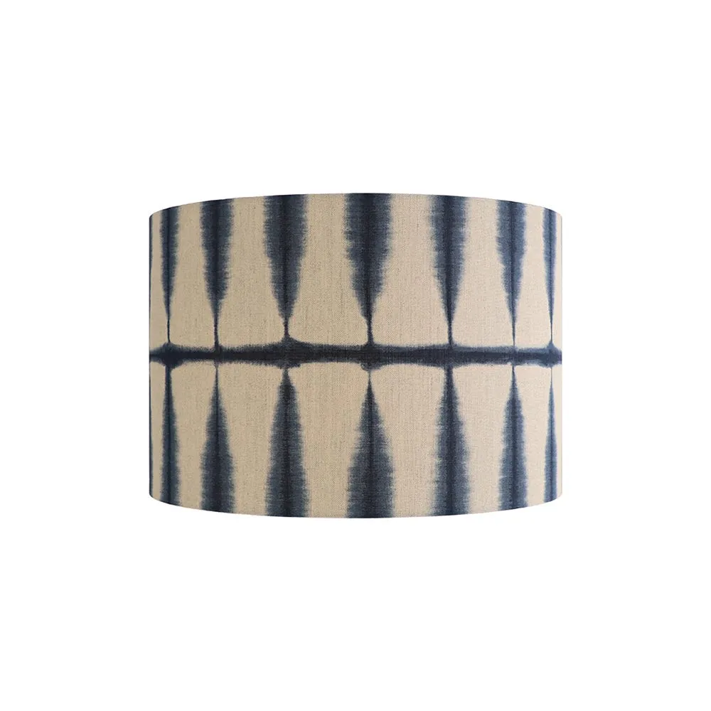 Shropshire Shades Shibori Lampshade Indigo Linen 46 x 30cm 2