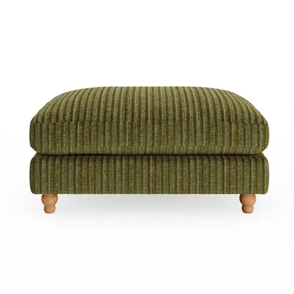 Martha Chunky Chenille Stripe Footstool 4