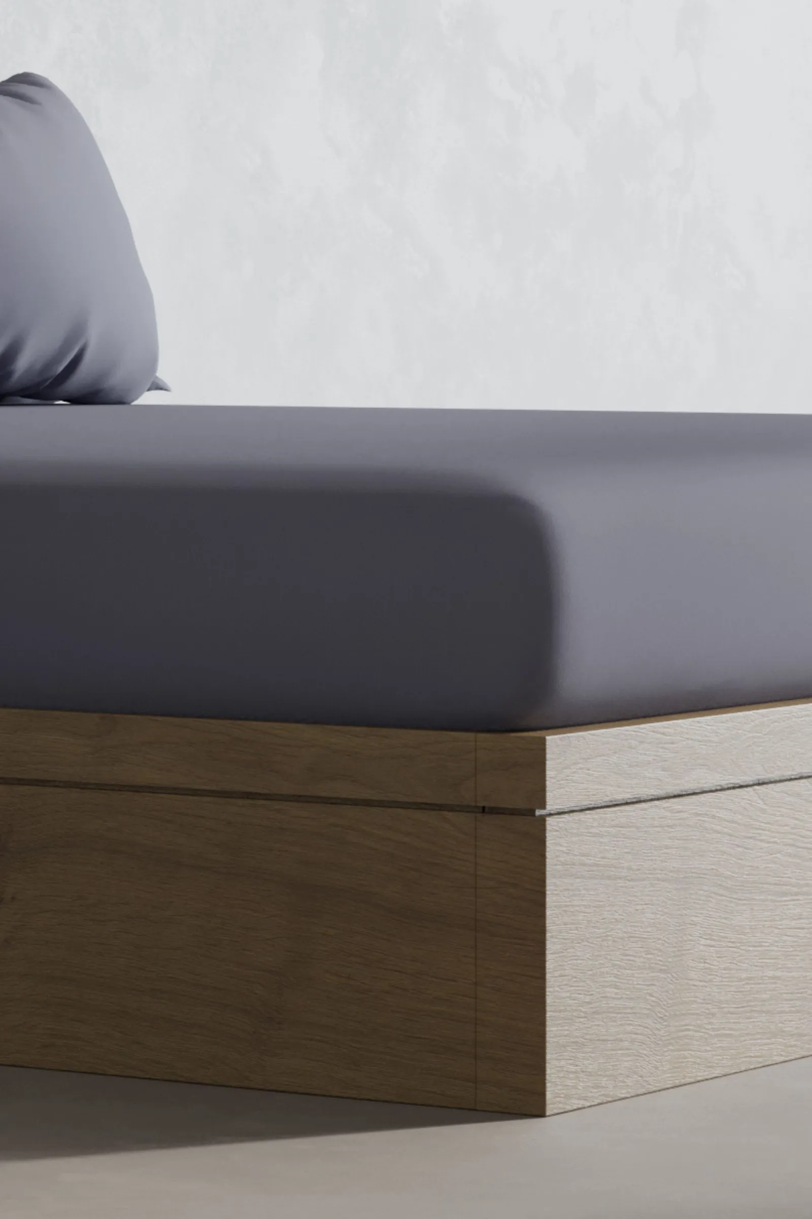 Panda London 100% Bamboo Bedding Fitted Sheet in Dark Grey 2