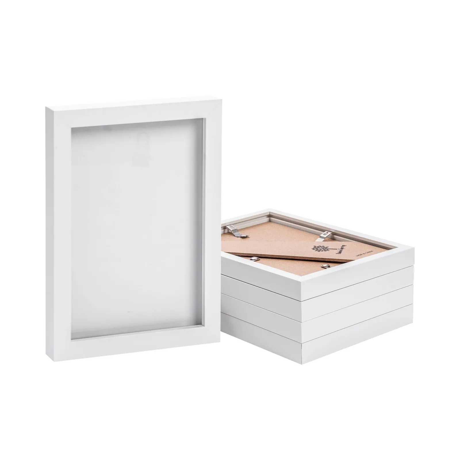 Nicola Spring Photo Frames - A5 (6" x 8") - Pack of 5 in White 1