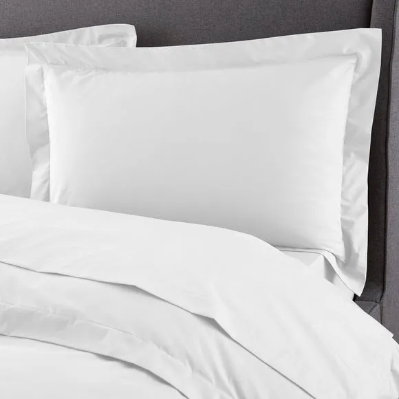 Hotel 230 Thread Count Crisp 100% Cotton Percale Oxford Pillowcase