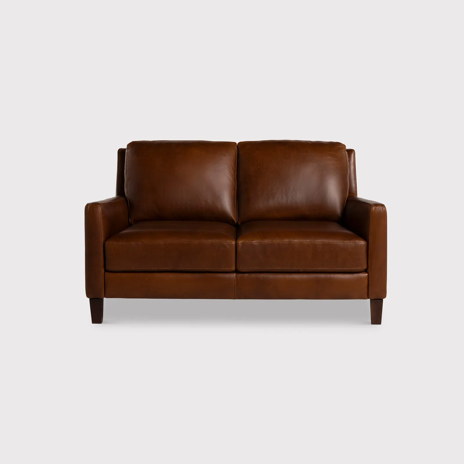 Barclay Loveseat Sofa, Brown Leather | Barker & Stonehouse
