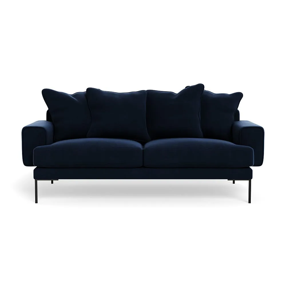 Heal's Torrington 3 Seater Sofa Smart Velvet Dusk Black Feet 1