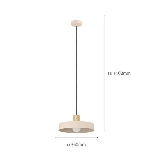 EGLO Valdiola Round Steel Pendant Light 3