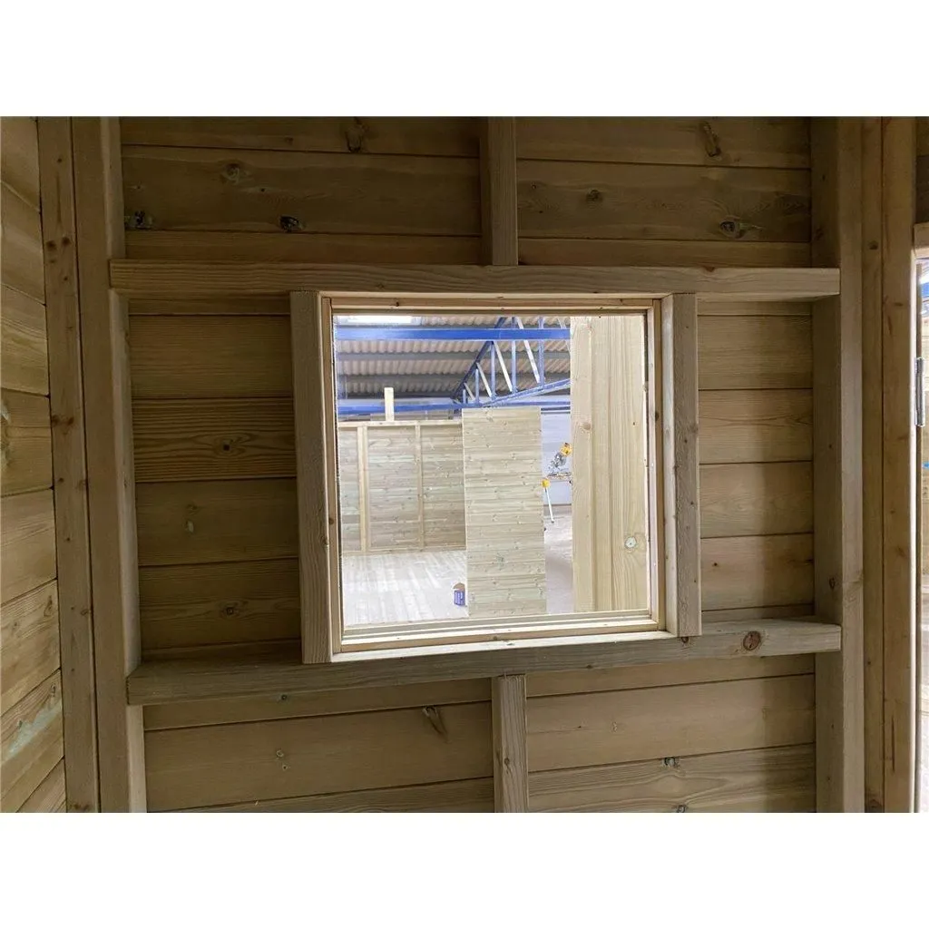 Marlborough 10 x 10 Corner Pressure Treated Apex Workshop in Natural 6