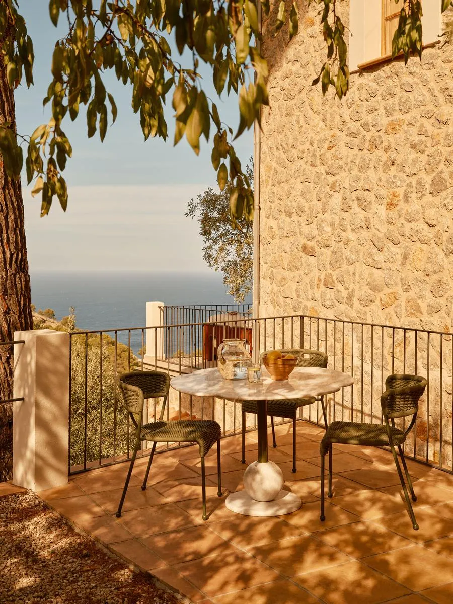 Vito Outdoor Dining Table, Carrara Marble