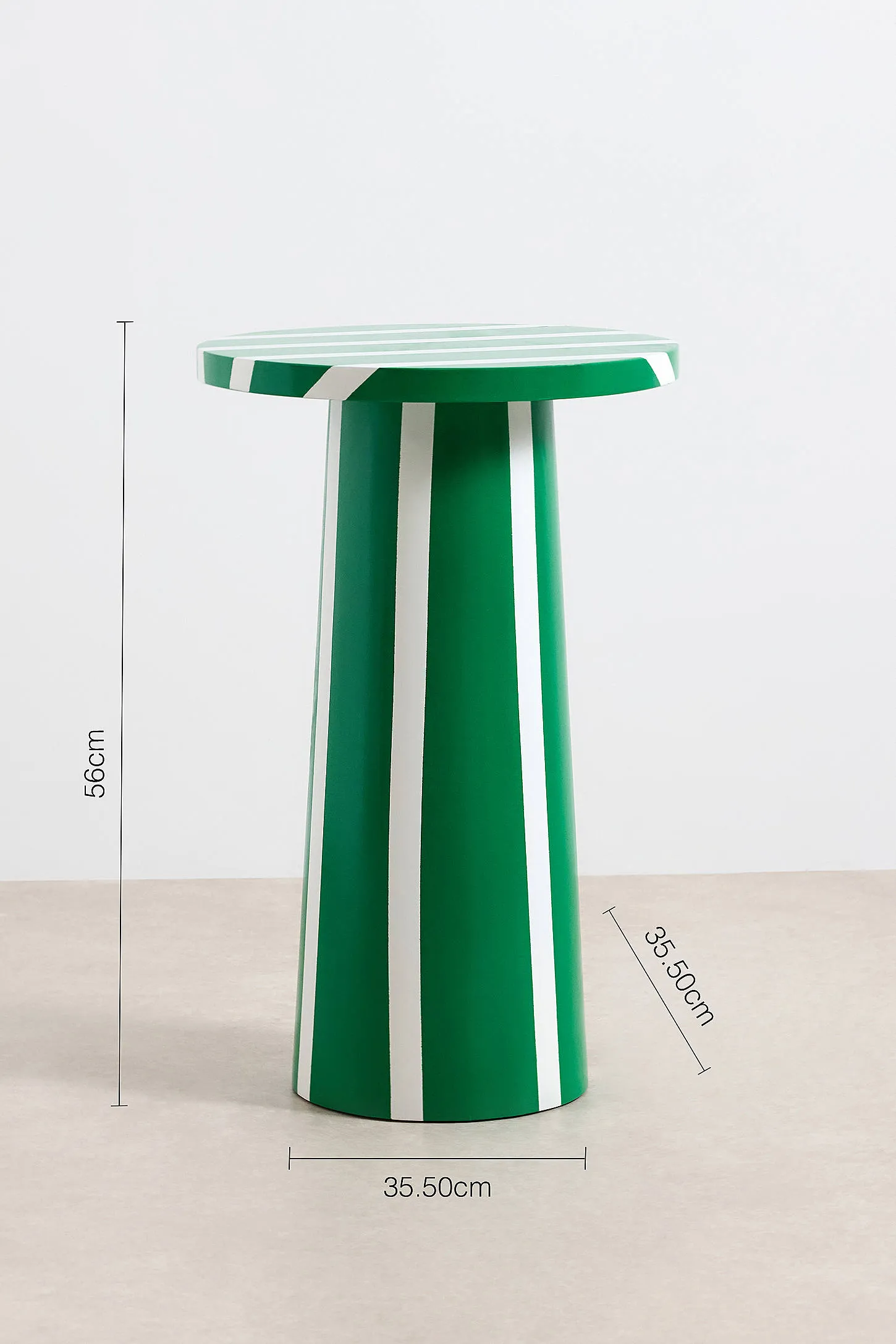 Striped Side Table - Green 6
