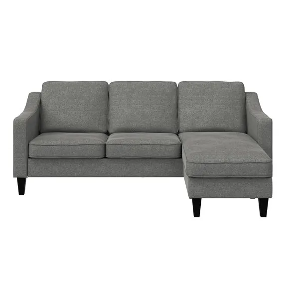Brighton Linen Sectional Sofa, Grey 4
