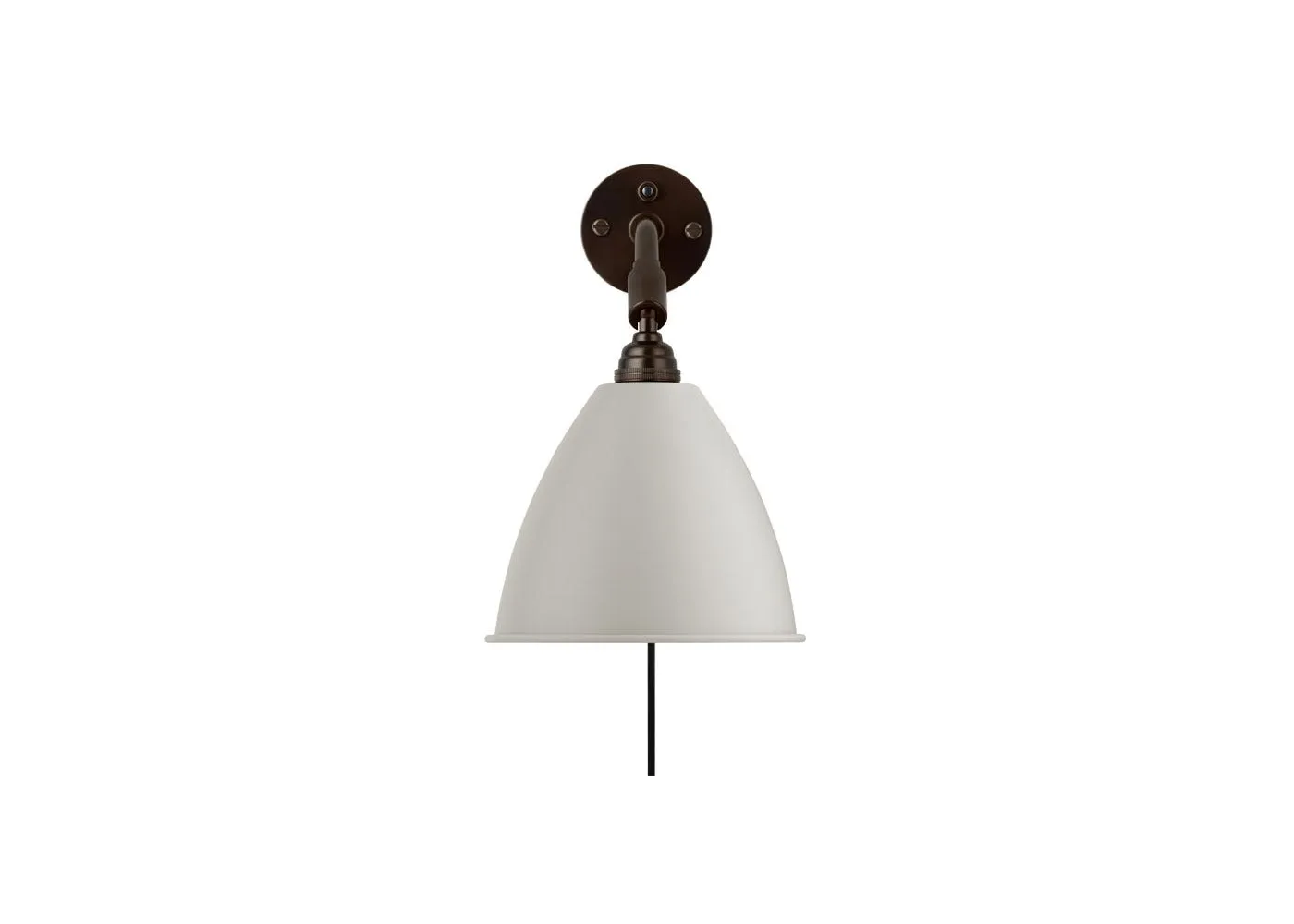 Gubi Bestlite BL7 Wall Lamp Black Brass Base White Shade