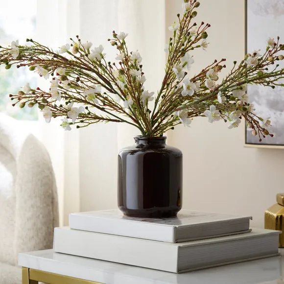 Mini High Gloss Brown Bottle Vase