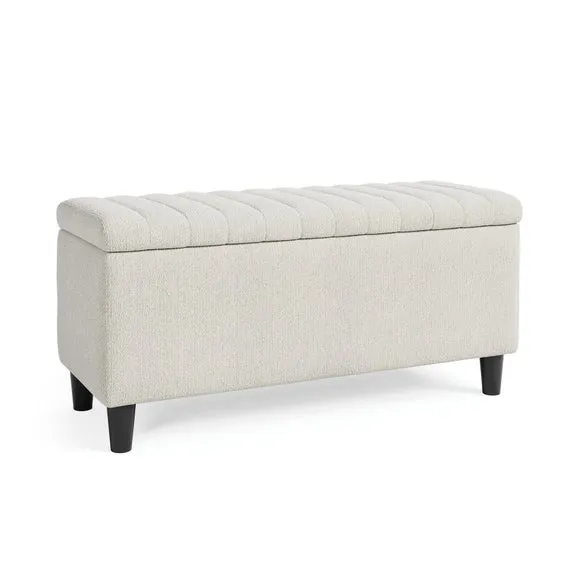 Alara Chenille End of Bed Storage Ottoman 6