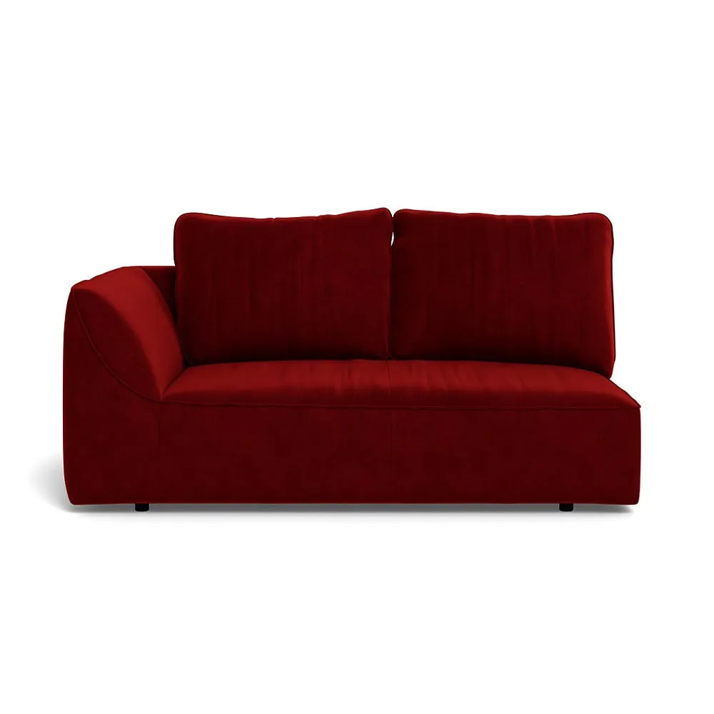 Heal's Morven Left Hand Facing 2 Seater Unit Smart Luxe Velvet Mulberry