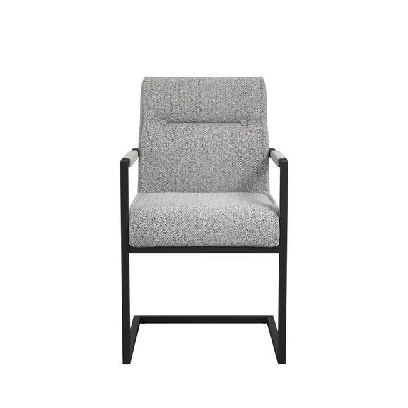 Set of 2 Cleaver Tweed Dining Chairs with Arms 2