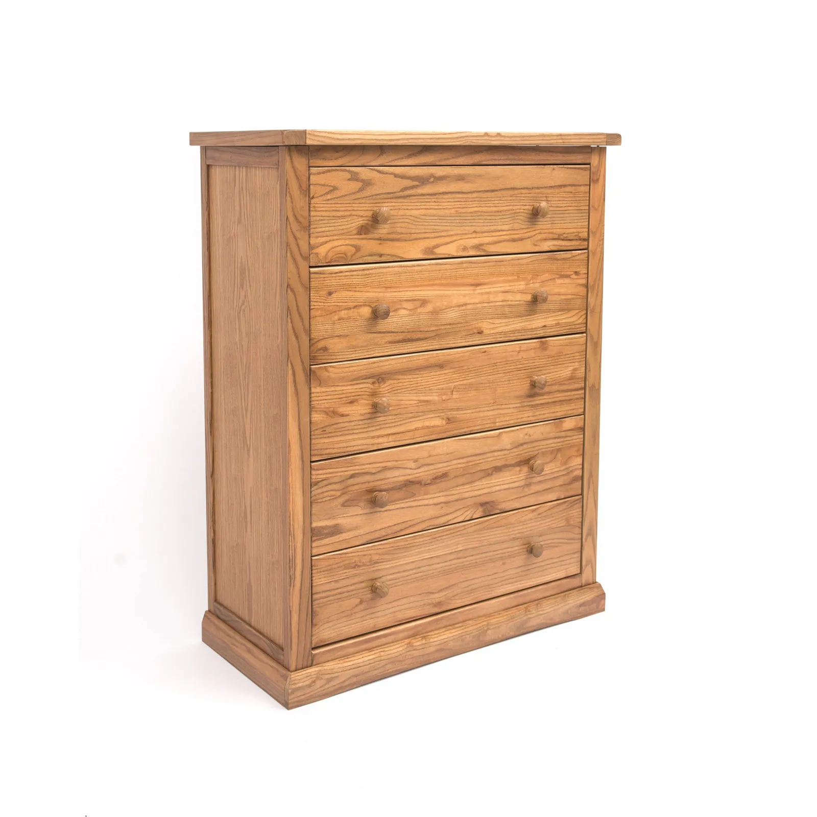 Cabinet Bits Salerno 5 Drawer Chest of Drawers Wood Knob in Natural 2