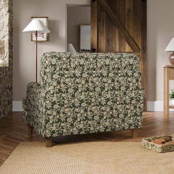 Beatrice II Vintage Pod Print Snuggle Chair 2
