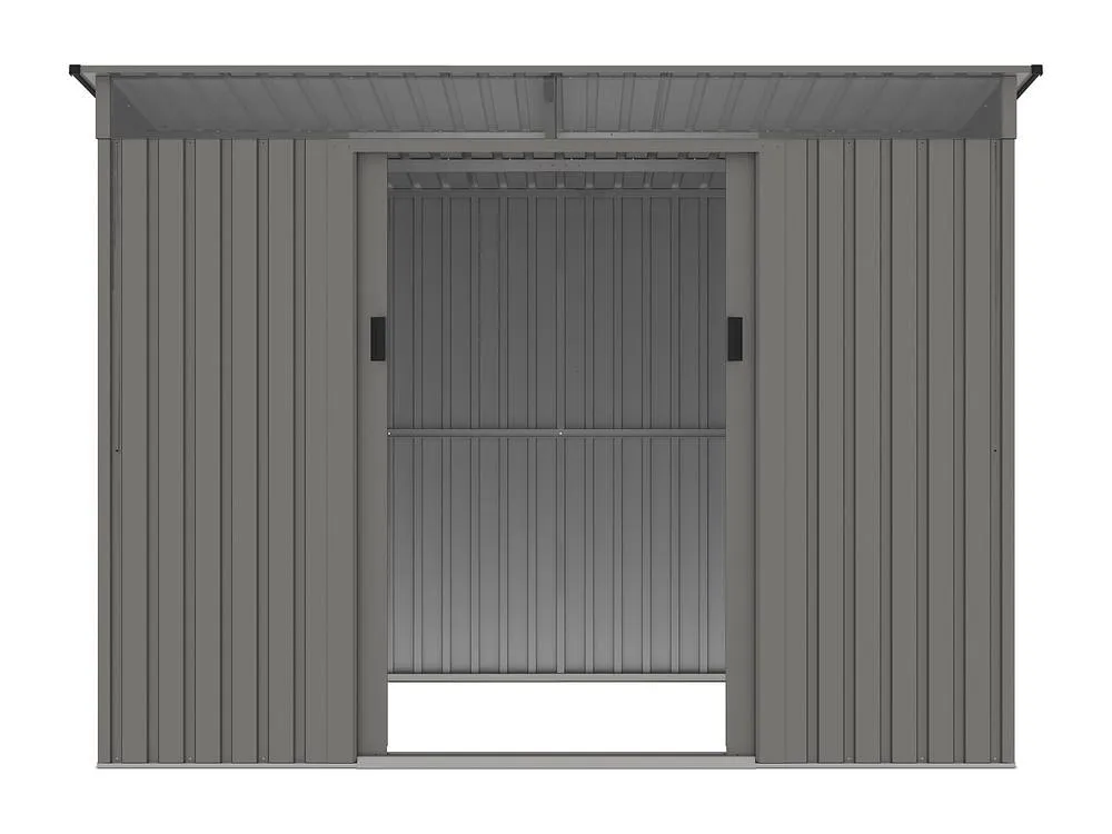Vente-unique Galvanised Steel Garden Shed - Grey - 4.77 M² - FOLCO 5