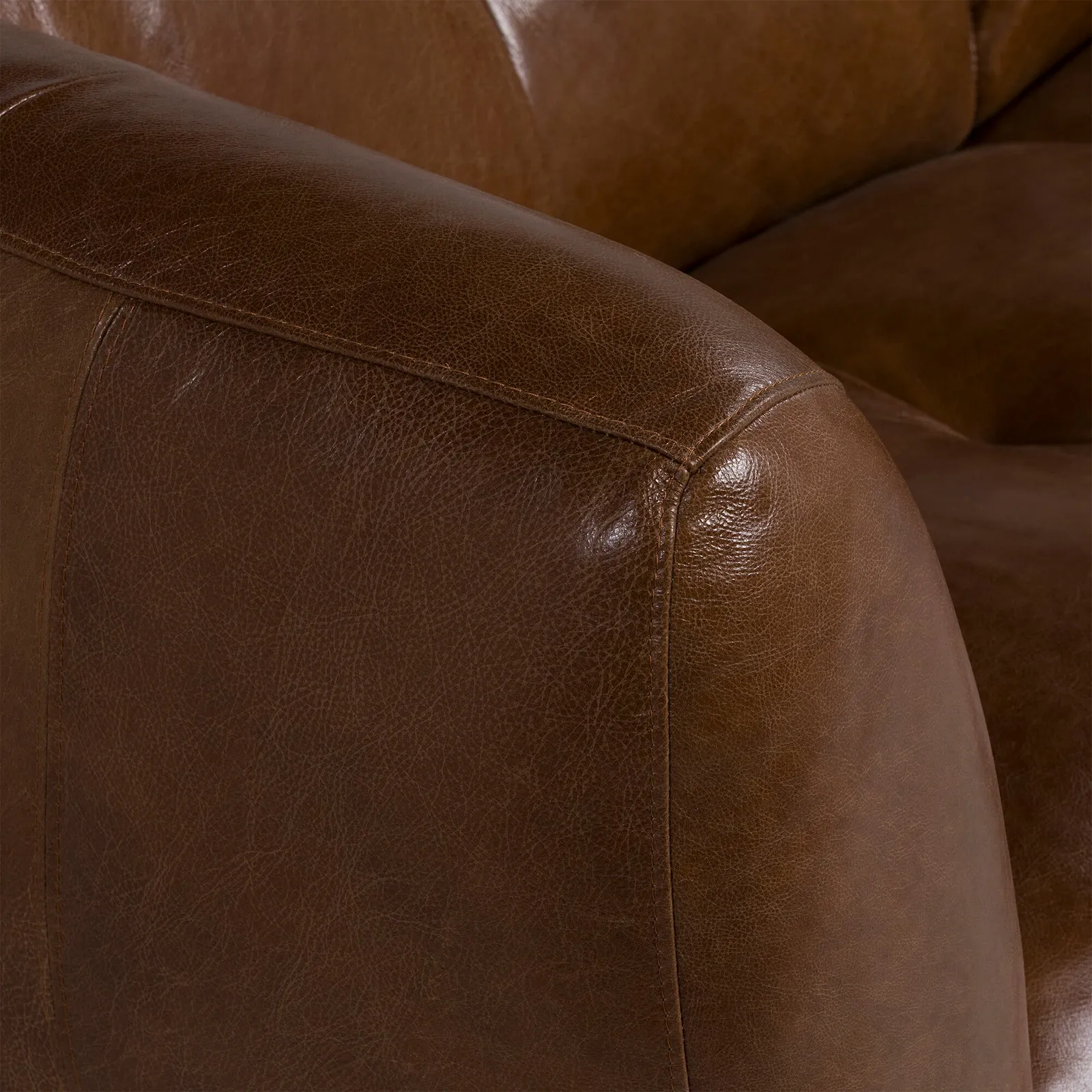Chicago 2.5 Seater Sofa, Brown Leather | Barker & Stonehouse 4