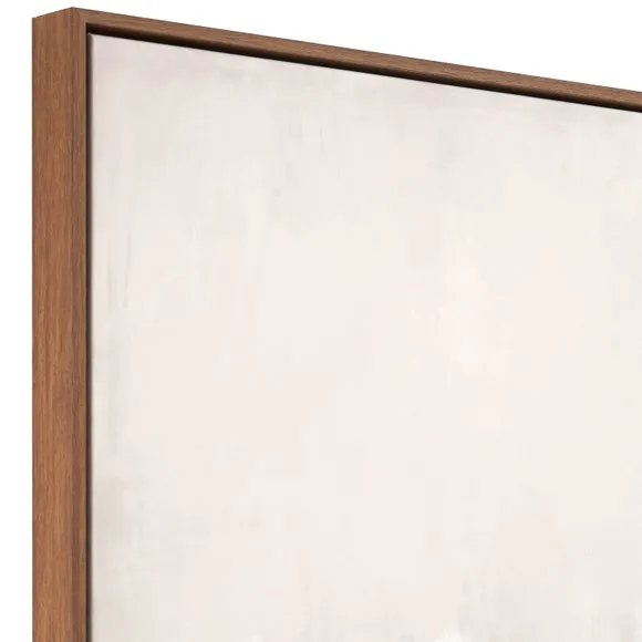 Large Natural and White Abstract Framed Canvas 3