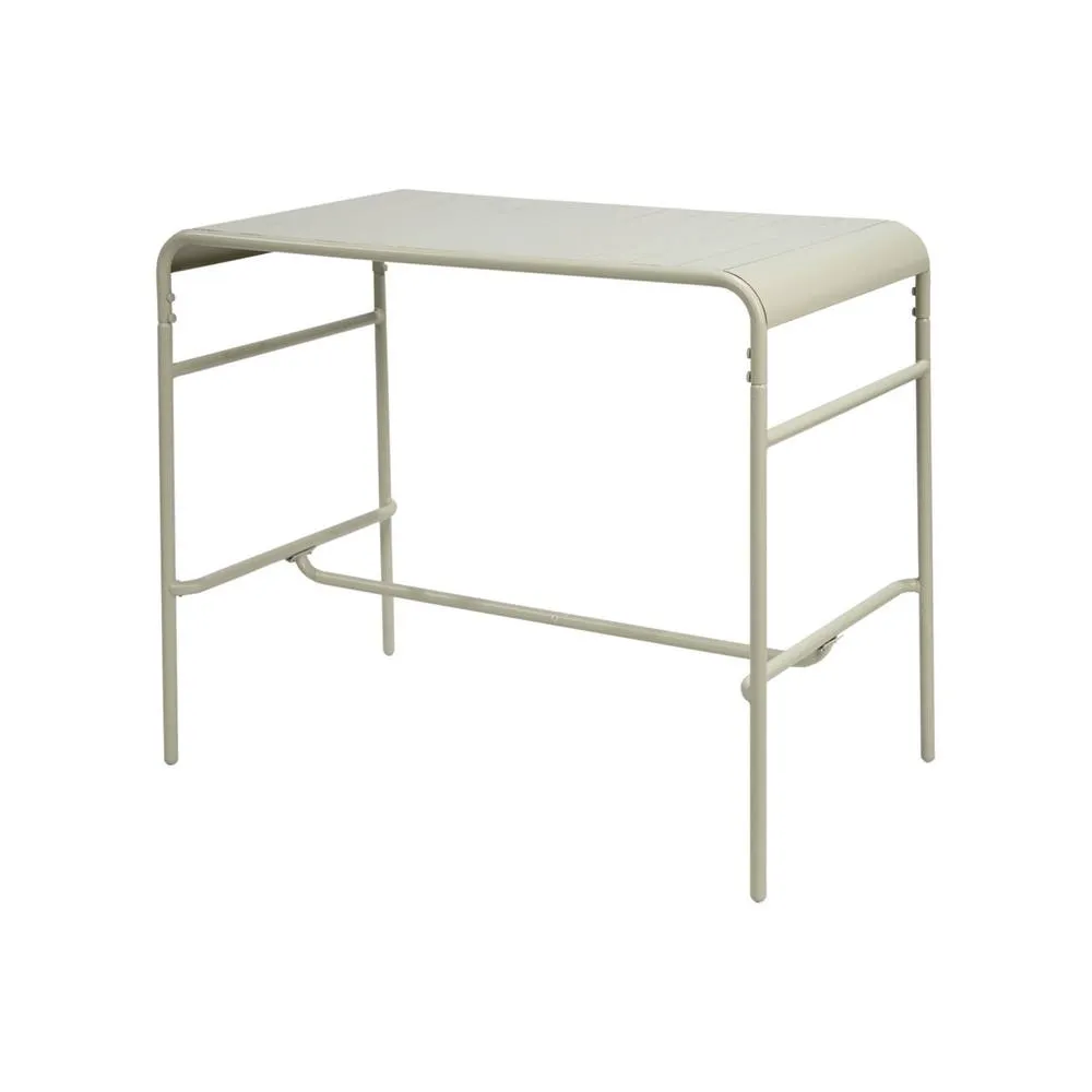 sweeek 4-seater metal garden bar table in Beige 2