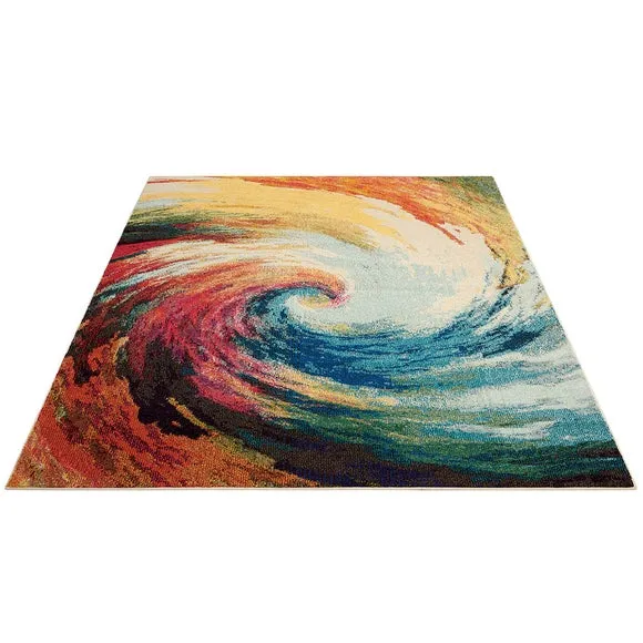Multi Coloured Celestial Wave Rug 6
