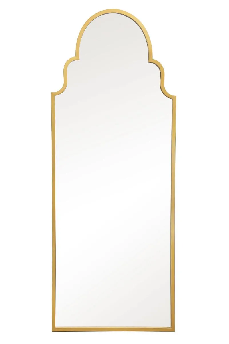 MirrorOutlet Gold Framed Arched Leaner/Wall Garden Mirror 71" x 28" (180x70CM) 3