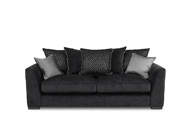 Bellissimo 3 Seater Split Frame Scatter Back Sofa - Silver - Sofas and Armchairs - In Time for Christmas