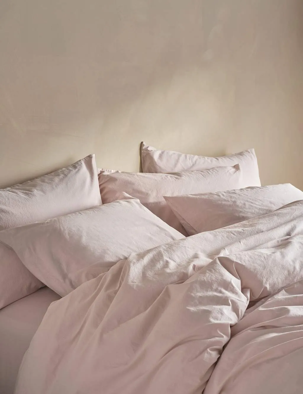 Bedfolk Pure Cotton Relaxed Duvet Cover Soft Pink