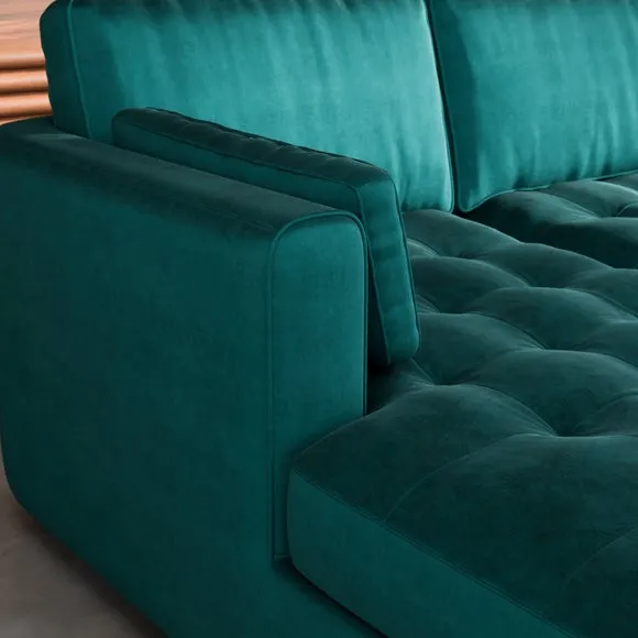 Zoe II Velvet Corner Storage Sofa Bed 4