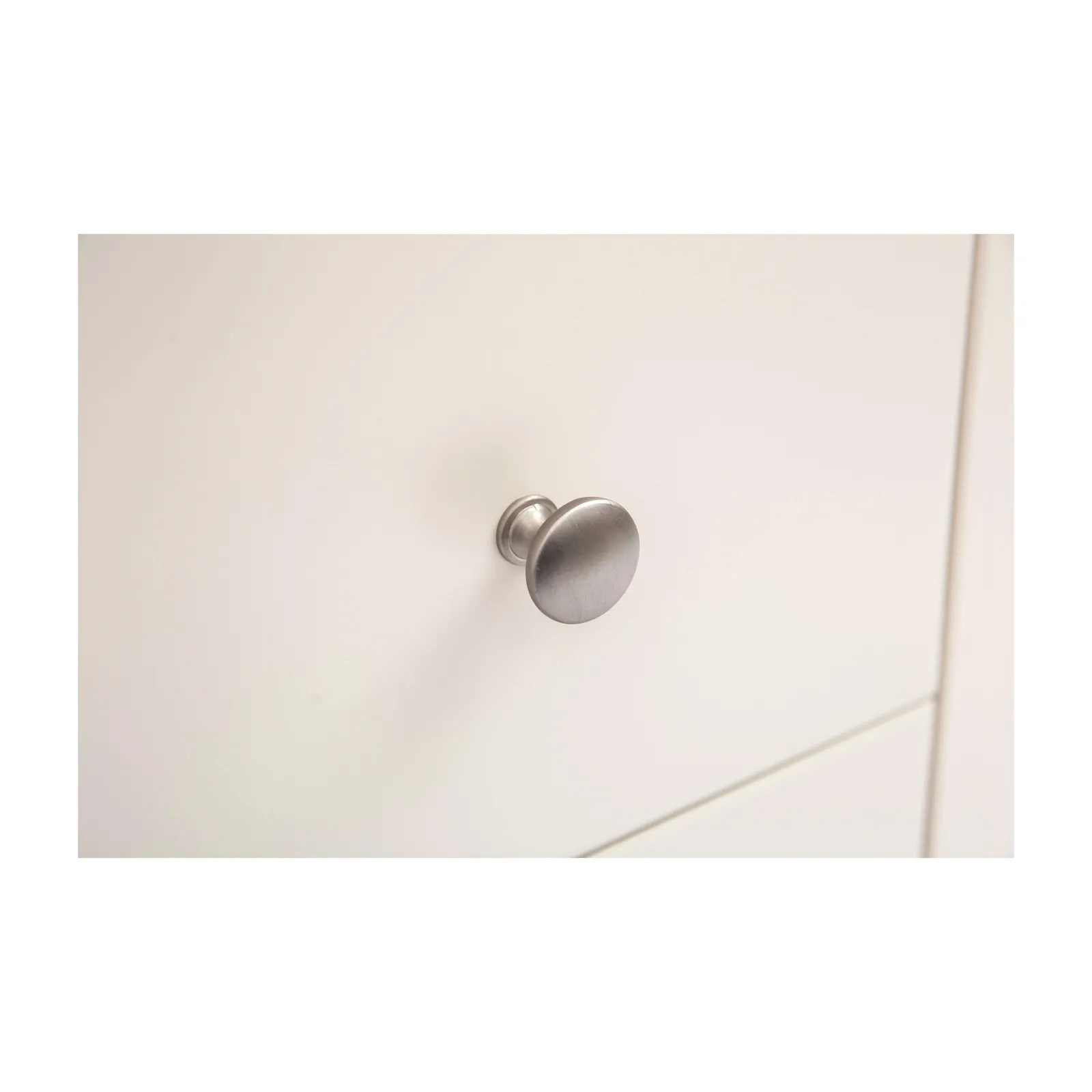 Cabinet Bits Trevi 3 Drawer Desk - Dressing Table Chrome Knob in Off-White 5