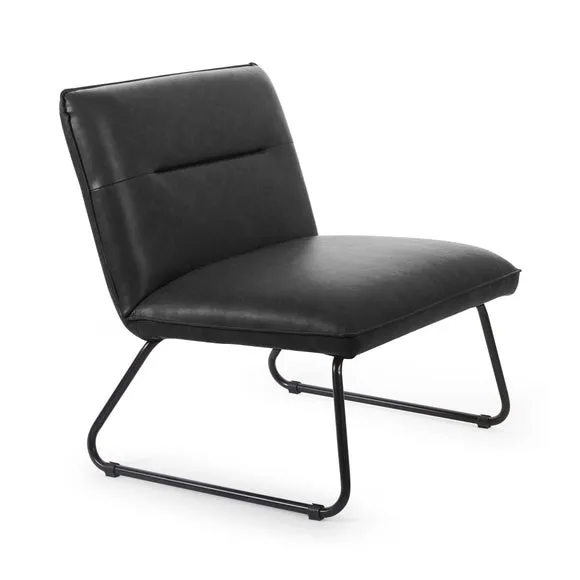 Saxon Faux Leather Lounge Chair 5