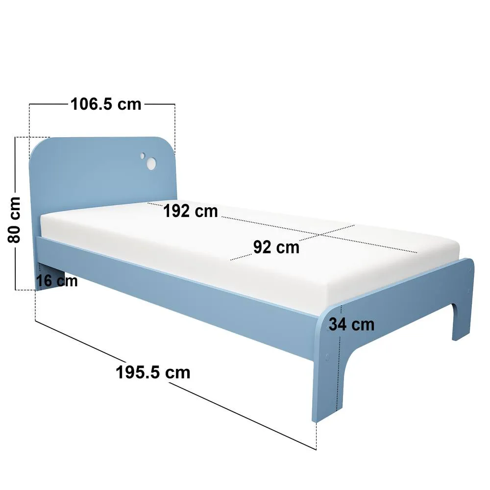 Flair Livana Single Bed Blue & White 5