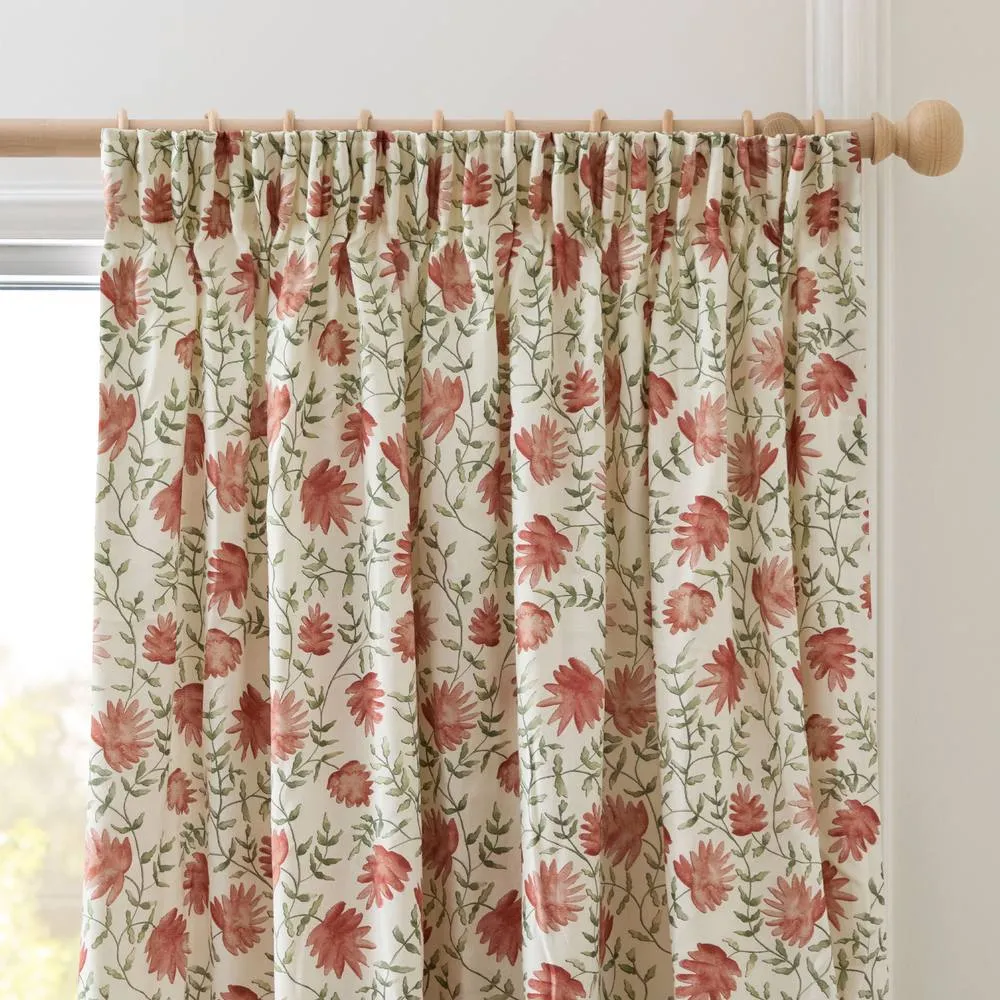 Voyage Maison Elai Fully Lined 100% Cotton Pencil Pleat Curtain Pair 3