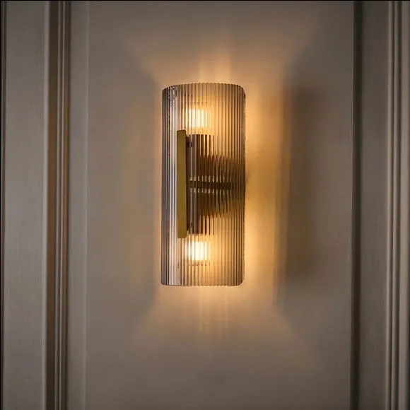 Veneto Ribbed 2 Light Wall Light 2