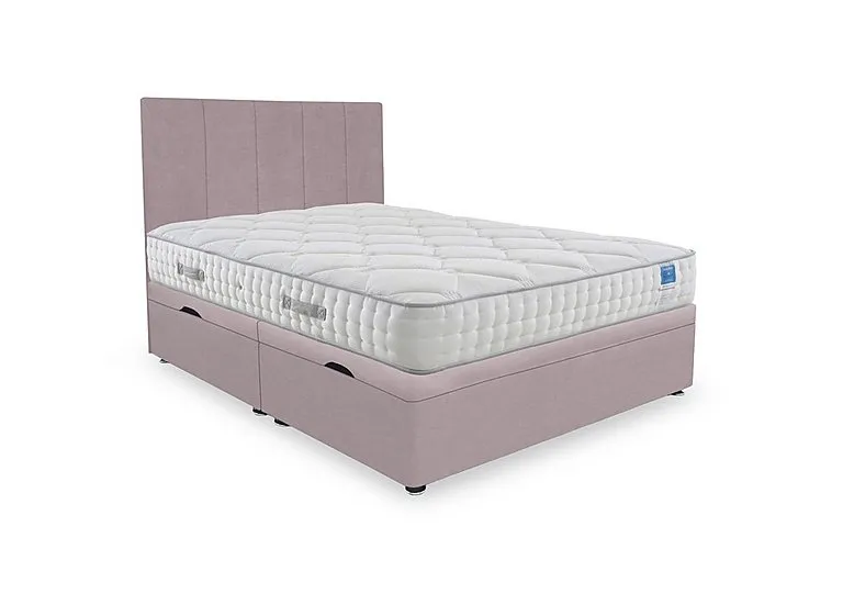 Memory Luxe Side Lift Ottoman Divan Set - King Size - Plush Lilac