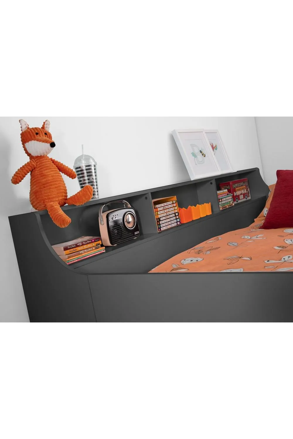 Julian Bowen Jupiter Midsleeper Cabin Bed with Desk in Dark Grey 4