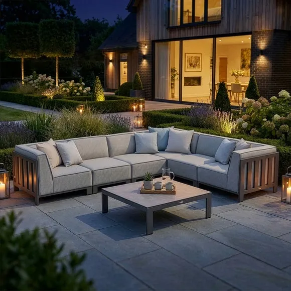 Maze Ibiza Medium Corner Garden Sofa Set with Square Table 3