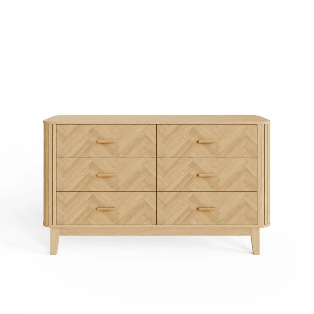 GFW Axel 6 Drawer Chest in Light Oak 4