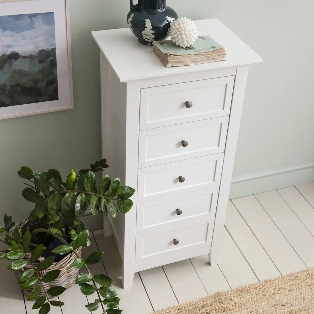 Nöa and Nani Karlstad Chest of Drawers 5 Drawer Tall in White 3