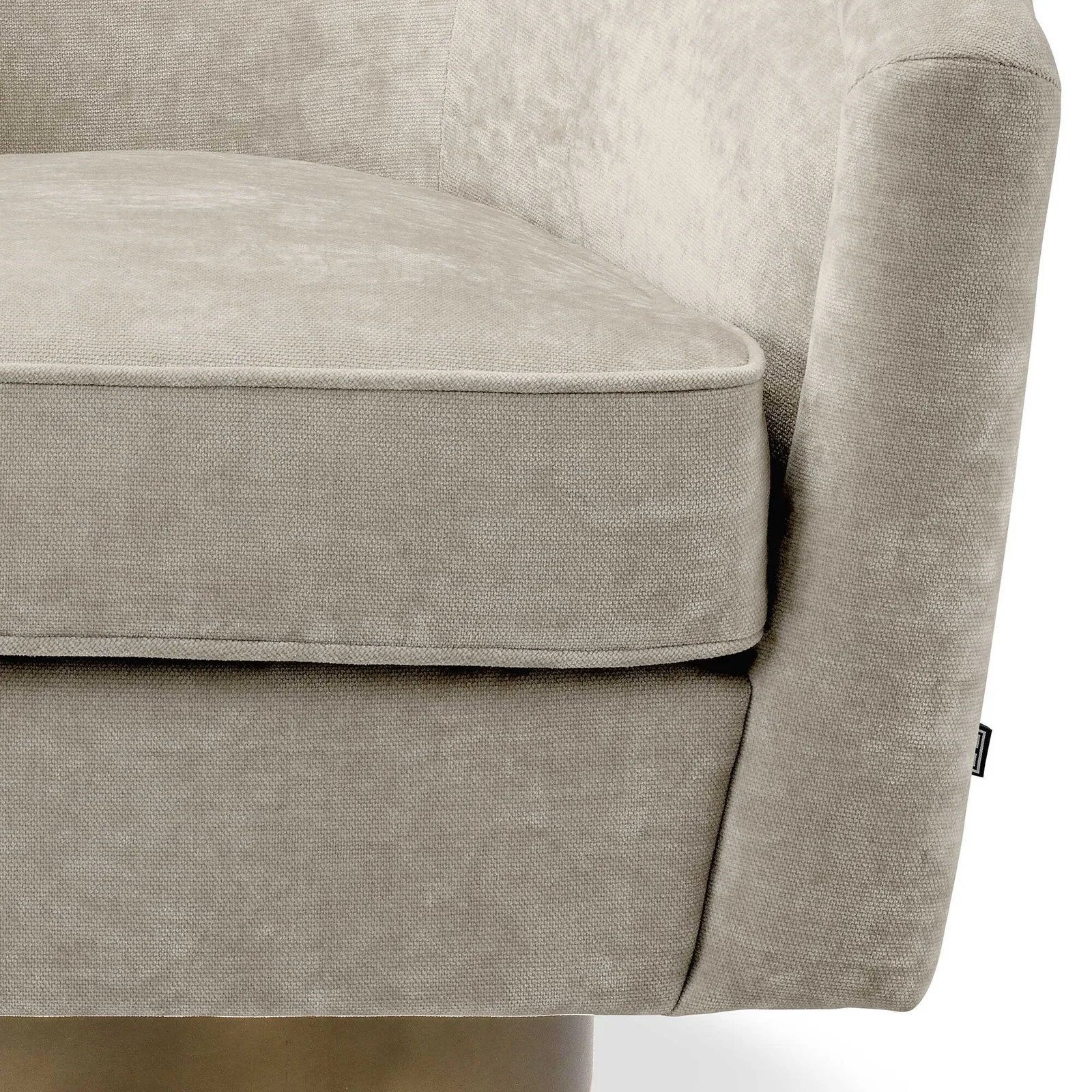 Eichholtz Catene Swivel Armchair, Neutral Fabric | Barker & Stonehouse 5
