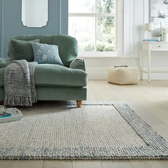 Pebble Wool Border Rug 1