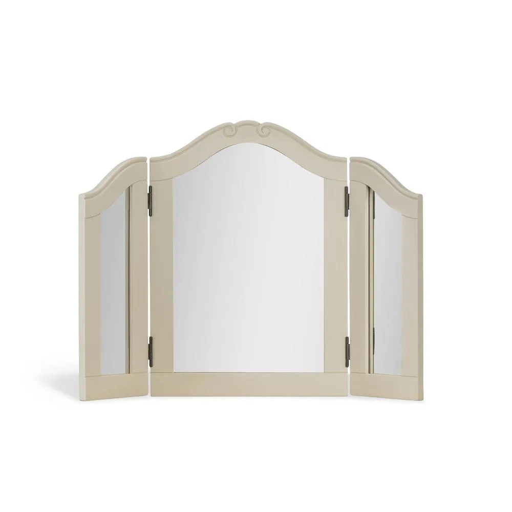 Statement Furniture Juliette 3-Way Dressing Table Mirror in Ivory 3