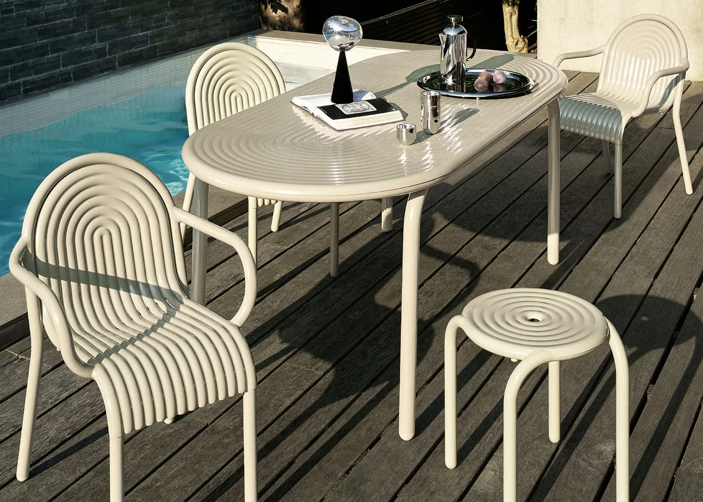 Tom Dixon Groove Outdoor Dining Armchair Moss 3