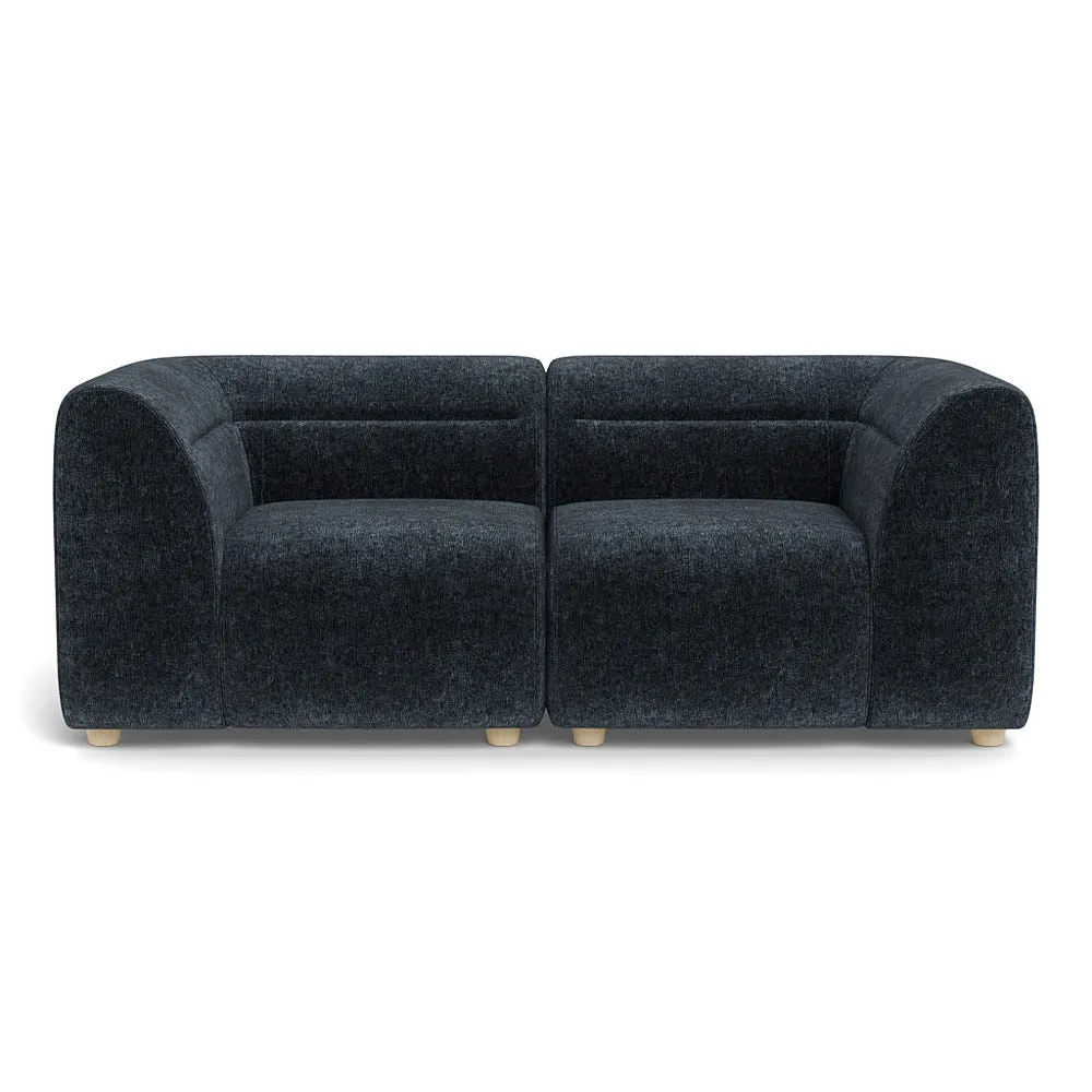 Heal's Lilli 2 Seater Sofa Boucle Velvet Space Natural Beech Feet 1