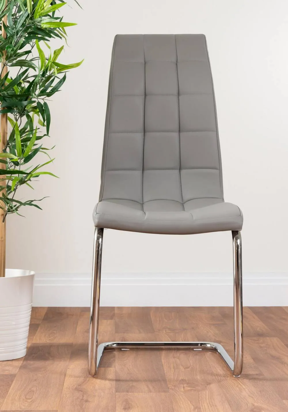FurnitureboxUK Giovani Grey White Modern High Gloss & Glass Dining Table & 4 Murano Chairs Set 6