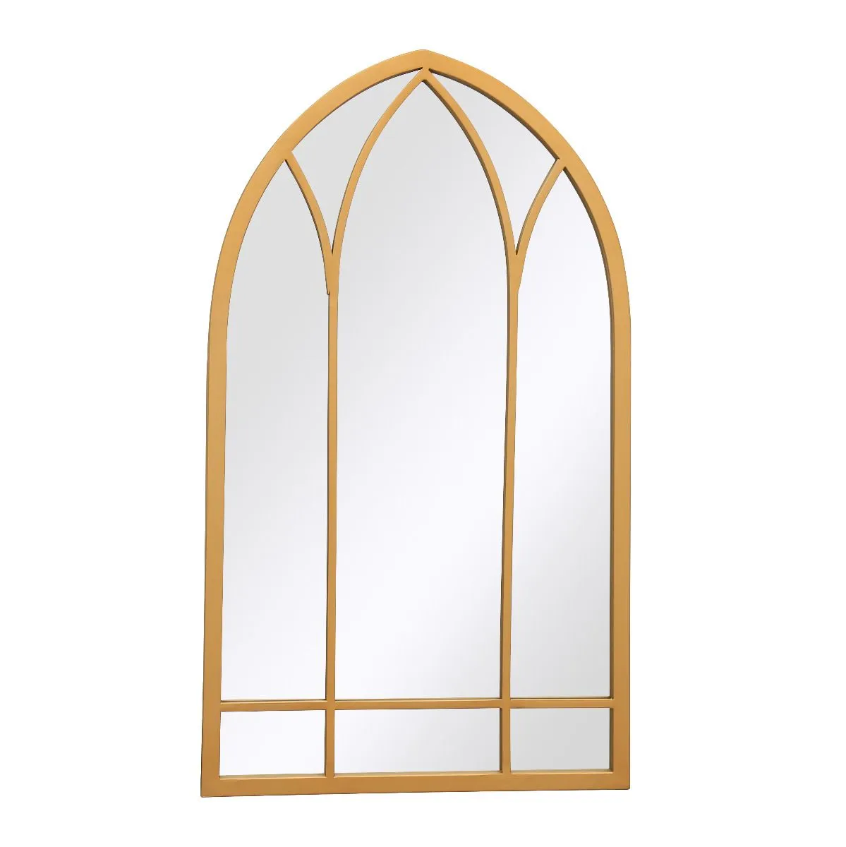 MirrorOutlet Gold Metal Framed Arched Wall Mirror 32" X 19" (83CM X 48CM) 5